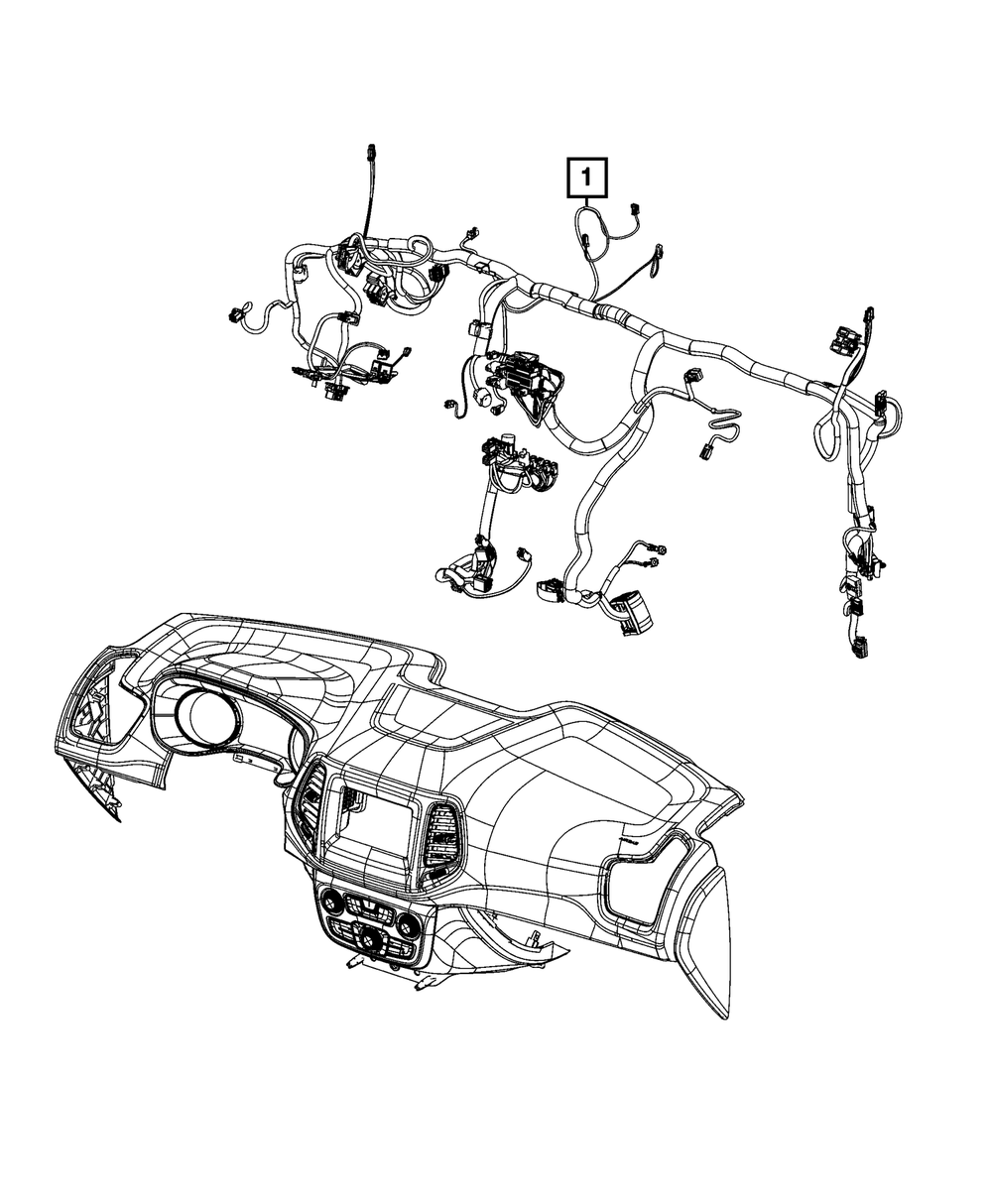 Genuine Mopar Instrument Panel Wiring 68651200AA