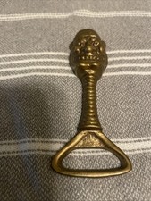 Mid-Century Modern (MCM) Solid Brass Tribal M...