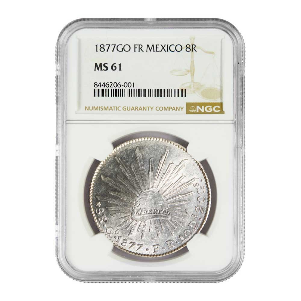 call # gari/5670000000〜OUT TAKE〜 1877 GO FR Mexico Silver 8 Reales NGC MS61 | eBay