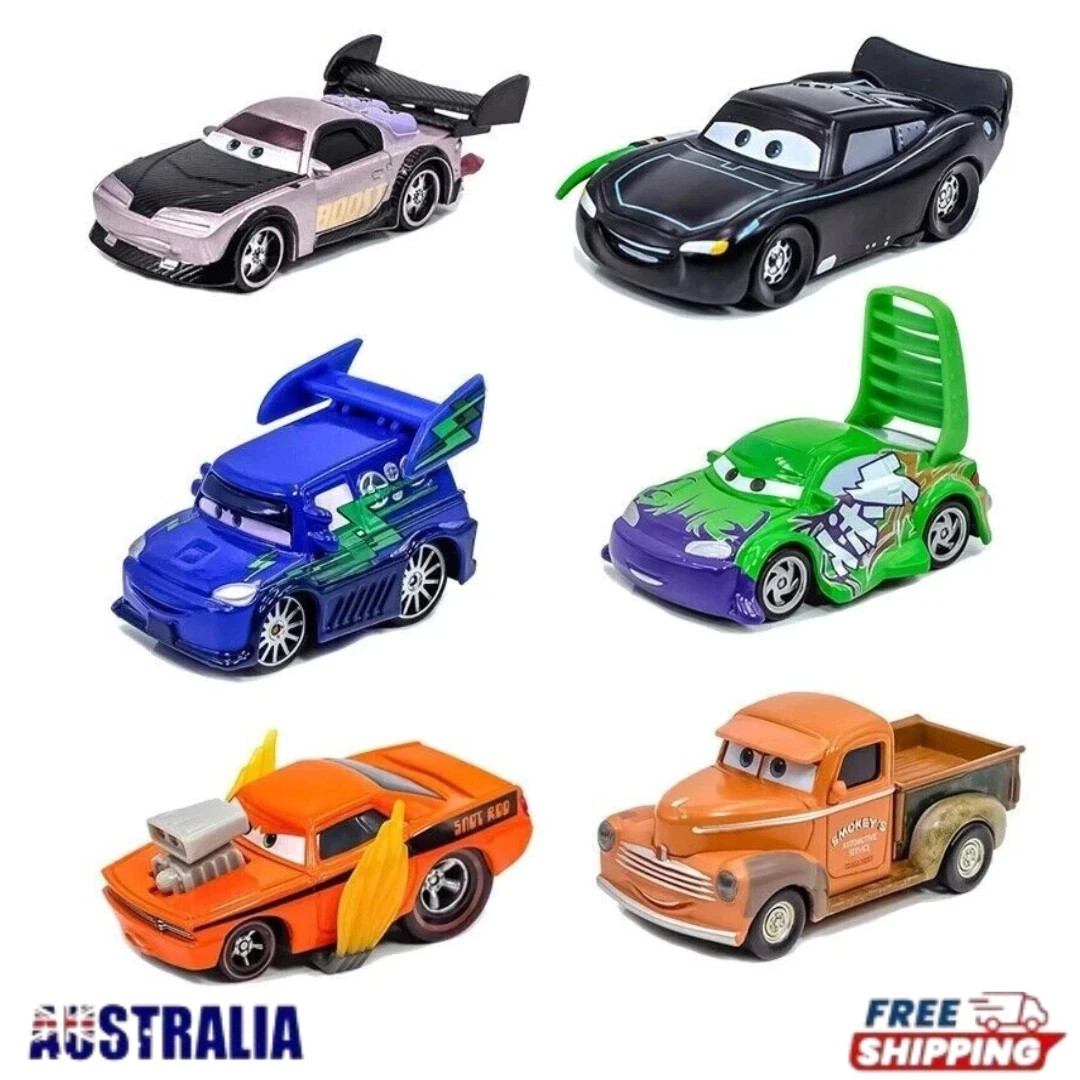 Disney Pixar Cars Boost Wingo DJ Snot Rod Smokey 1:55 Diecast Model Toy Car