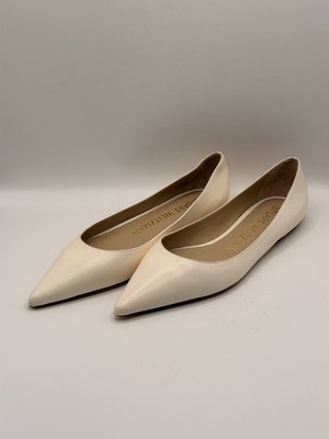 Stuart Weitzman Womens Emilia Pointed-Toe Leather Ballet Flats Sz 7 B