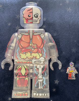 Custom UV Printed VISIBLE MAN TRANSPARENT 500% UPSCALED (9'') Jumbo MiniFigure #1