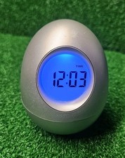 Brookstone Egg Clock. Time, Alarm, Temperatur...