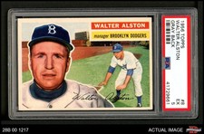 1956 Topps #8 Walter Alston Dodgers HOF PSA 5 - EX