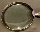 Huge MAGNIFYING GLASS w/Carved Handle 10” Long 4” Glass — photo 3