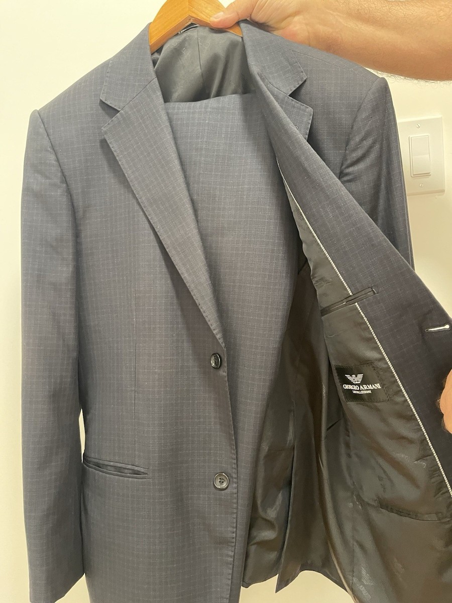 Giorgio Armani Borgo 21 Pinstripe 2 Piece Wool Suite Men Size 54
