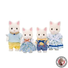 NEW Sylvanian Family Doll [Silk Neko Family] FS-12 ST Mark Certification 3 years