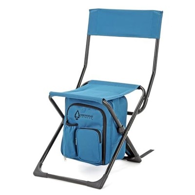 ARROWHEAD OUTDOOR MULTI-FUNCTION 3-IN-1 CAMP CHAIR: BACKPACK STOOL COOLER - BLUE