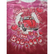 Buc-ees Valetines day Graphic T-shirt Tie dye red Youth Size Medium