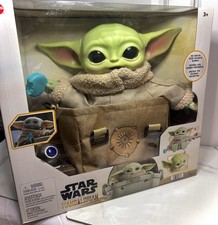 Disney Star Wars The Mandalorian Baby Yoda Grogu Plush With Satchel And Sound