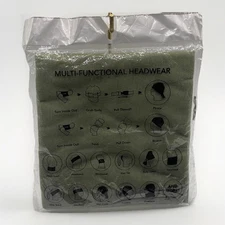 Multi-Functional Headwear Scarf Bandana Balaclava Green Stretch Tube Neck Gaiter