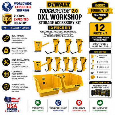  DEWALT TOUGHSYSTEM 2.0 DXL Workshop Storage Accessory Kit (12-Piece)