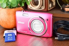     Excellent 5 NIKON COOLPIX S3500 Compact Digital Camera Pink From Japan