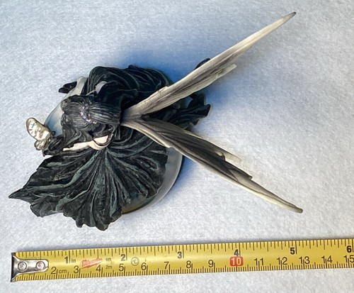 2 Munro - Nene Thomas Resin Skulpturen; geflügelte Feen NT122 blau & NT123 schwarz - Bild 11 von 14