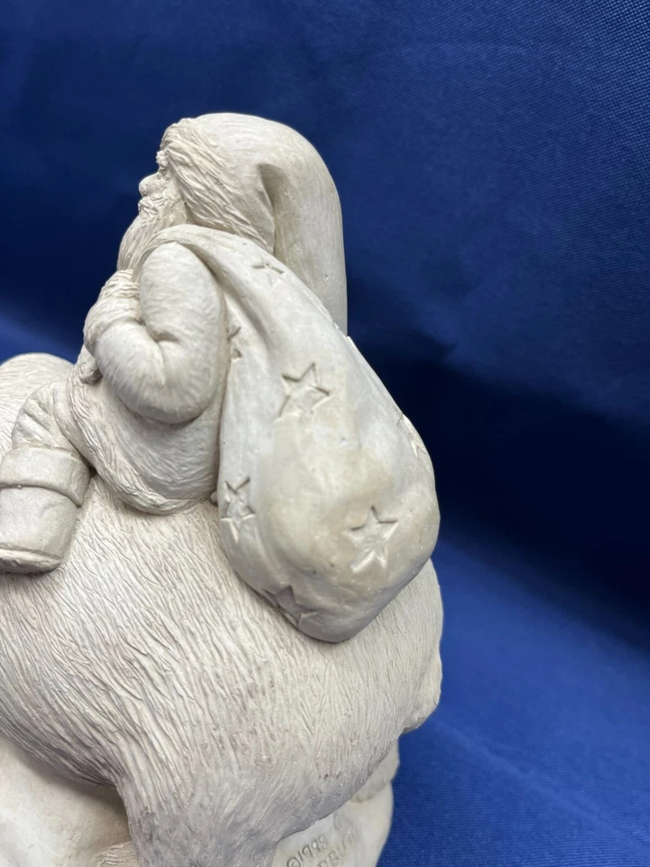 Navidad 1998 Carruth Studios Santa Claus montado en oso polar por CT Carruth Foto 3 de 4