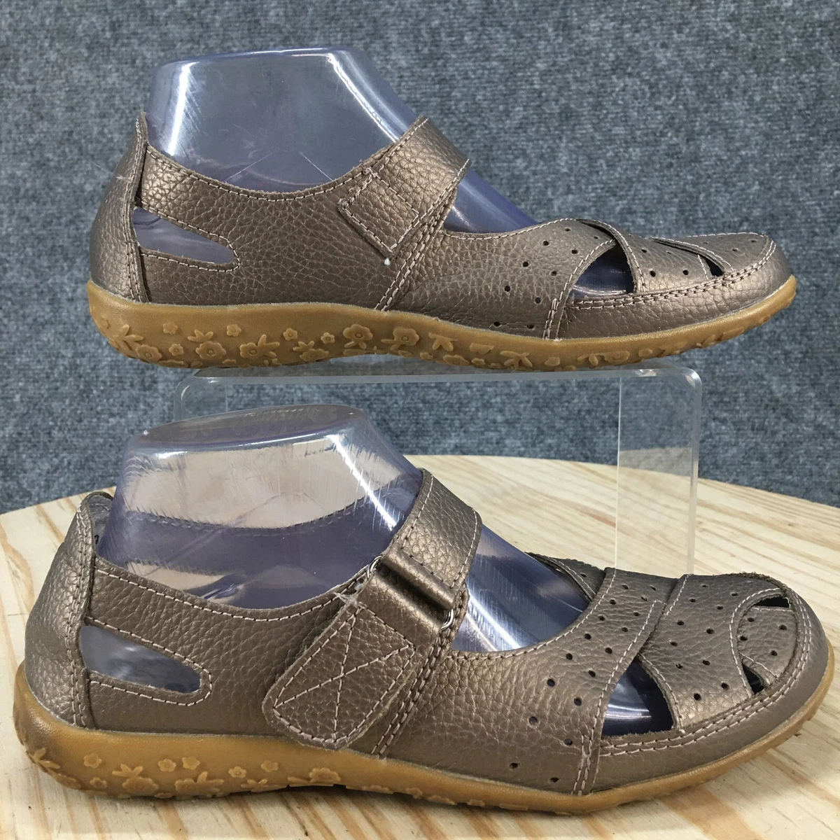 Spring Step Sandals Womens 39 Street Wise Ankle Strappy Brown