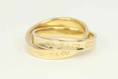 Seltene Version Tiffany & Co. 1837 ineinandergreifende Kreise Ring ALLE 18 KY Gold Gr. 6 3/4 - Bild 3 von 5