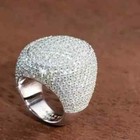 3.00Ct Round Cut Real Moissanite Men's Wedding Pinky Ring 14k White Gold Plated — photo 3
