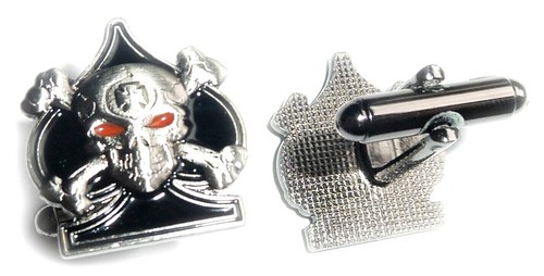 Ace of Spades Death Skull Biker Motorcycle Harley Suit Cufflink Cuff Links Set