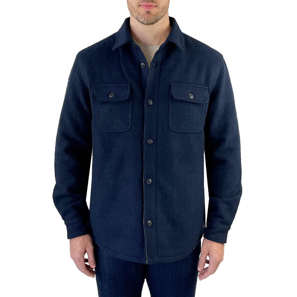 Jachs New York Men's Wool Blend Sherpa Lined Shirt Jacket Jachs New York Men's Wool Blend Sherpa Lined Shirt Jacket