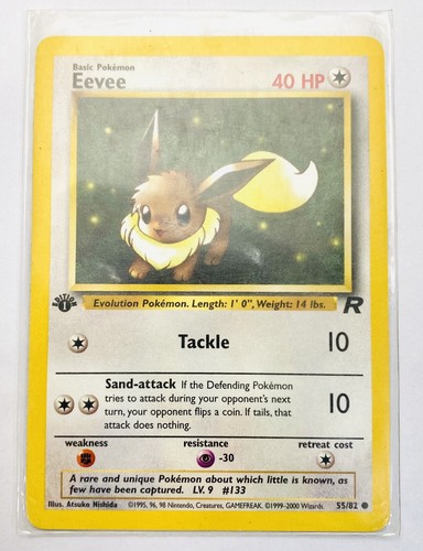Eevee 1st Edition Team Rocket 55/82 Pokémon Card NM Near Mint - 第 7/7 張圖片