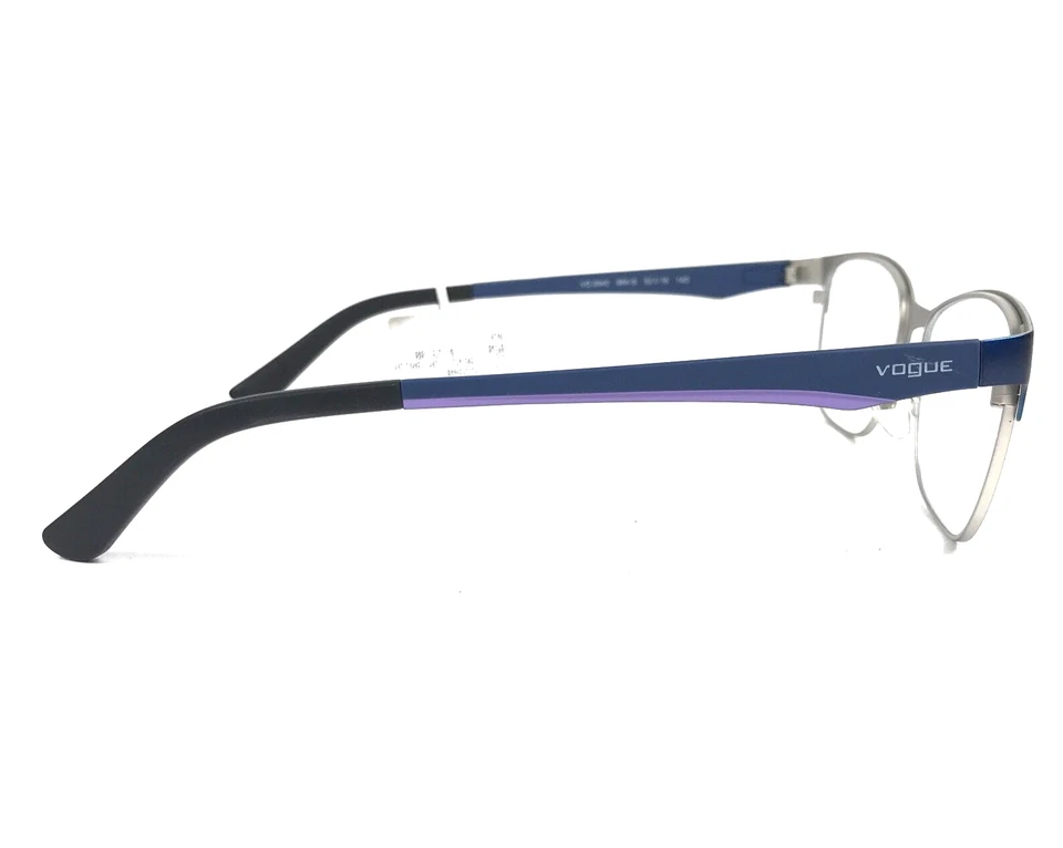 Monturas para gafas Vogue VO3940 964-S Top azul cepillado plateado ojo de gato 52-16-140 Foto 3 de 4