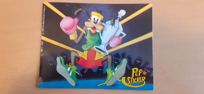 Alter Aufkleber Pep - Sticker Boxchampion Goofy aus Comic Zust. Gut bis Sehr gut