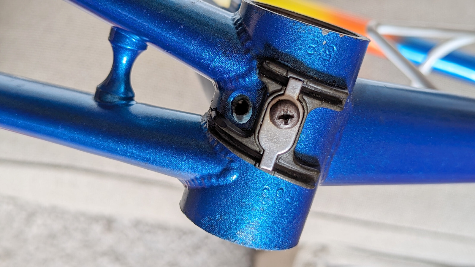 Columbus Max vintage steel road bike frame set 58cm Italian TIG welded