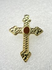 Crusader Cross Pin Badge Church Gothic Ancient Christian Biker Faith