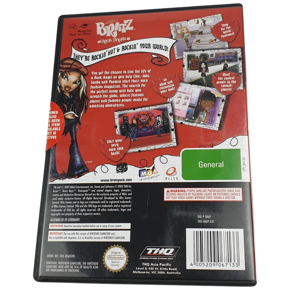 NEW Nintendo Gamecube BRATZ Rock Angelz Dolls G 2006 Aust Pal Retired HTF Sealed - Image 3 of 4