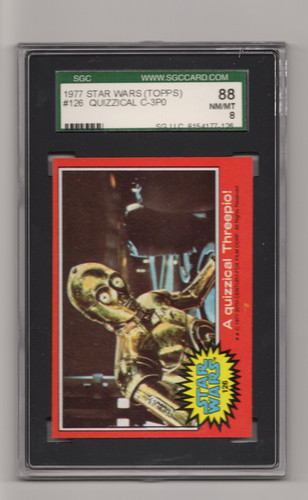 1977 Topps Star Wars #126 A quizzical Threepio! — SGC 8