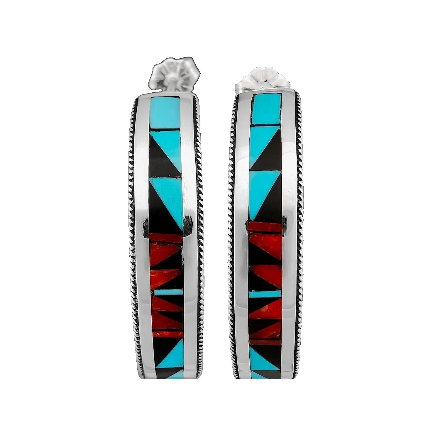 Turquoise Sterling Silver Handcrafted Earrings