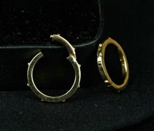 10mm Gold Earring 14k Solid Gold Round Plain Earring Tops Round Ear Studs N8.