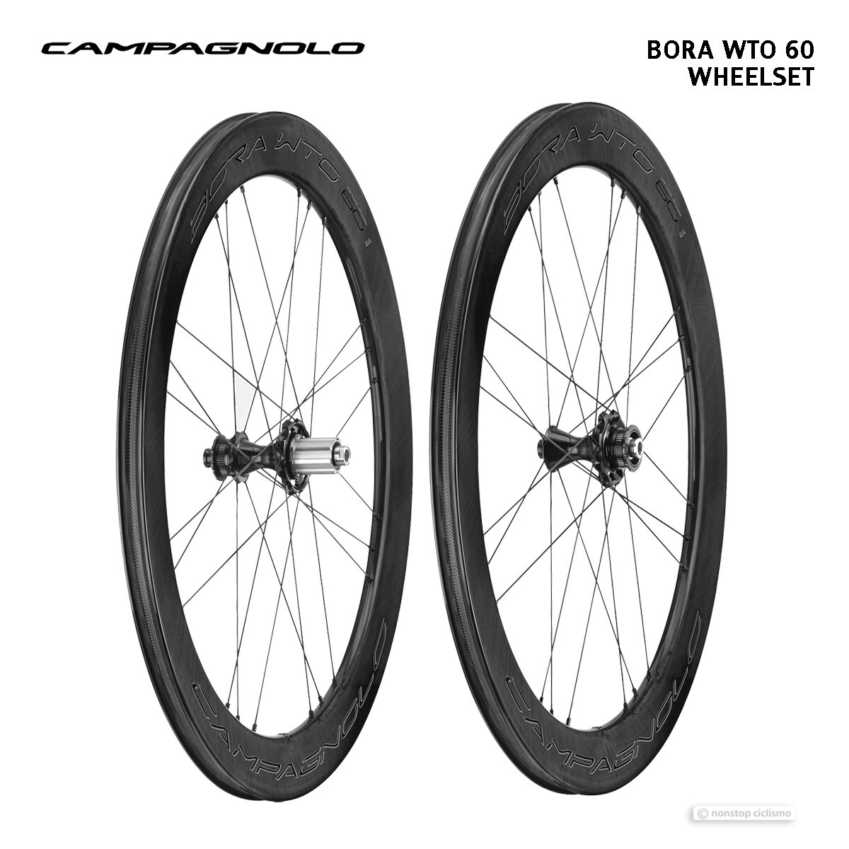Campagnolo BORA WTO 60 2-Way Fit Carbon Wheel Set : Disc Brake 
