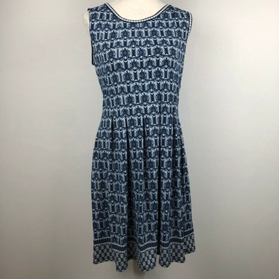max studio patterned sleeveless fit & flare dress
