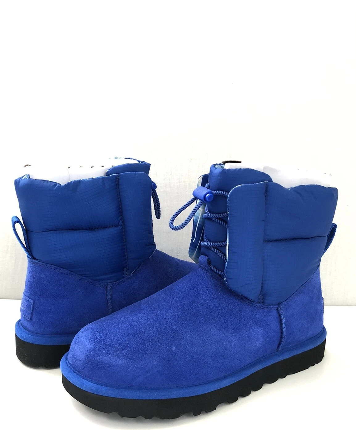 NIB UGG Women's US 6 Classic Maxi Toggle Winter Suede Boots UGGPLUSH Blue New