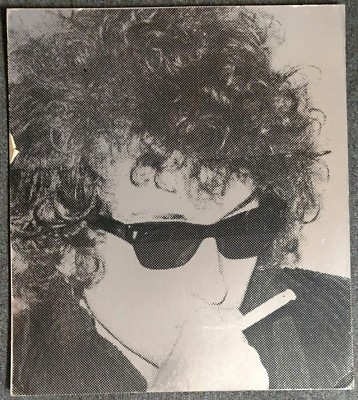 Bob Dylan sunglasses and cigarette Foil on Cardboard ORIGINAL 60s POSTER  Rare