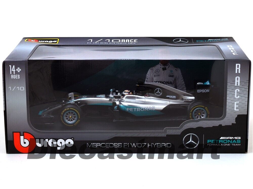 Bburago 1:18 Mercedes Benz F1 W07 Hybrid Lewis Hamilton #44 Bburago 1:18 Mercedes Benz F1 W07 Hybrid Lewis Hamilton #44