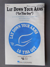 Lay Down Your Arms (Lo Yisa Goy) - 1994 sheet music -SATB Vocal & Piano -Lojeski Lay Down Your Arms (Lo Yisa Goy) - 1994 sheet music -SATB Vocal & Piano -Lojeski