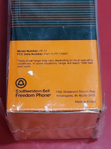 Southwestern Bell Freedom Phone AUXILARY Cordless Hand & CHARGER # FF11   - Picture 10 of 11