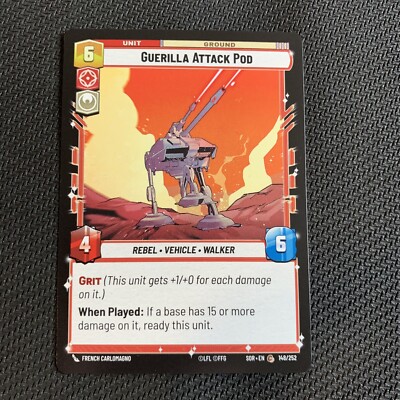 Guerilla Attack Pod 148/252 Star Wars Unlimited: Spark of Rebellion (NM)