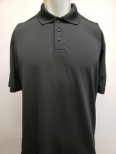 Under Armour Shirt Mens Small Black Polo DriFit HeatGear Golf