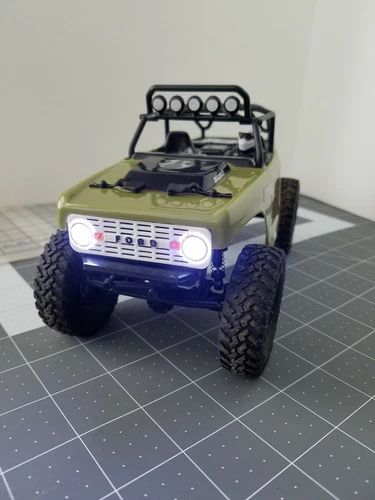AXIAL MICRO 1/24 SCX24  DEADBOLT LED HEADLIGHT GRILLE AND BUMPER RELOCATION KIT