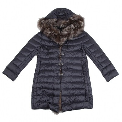 HETREGO Fur Detachable Down Coat Size 40(K-129662)