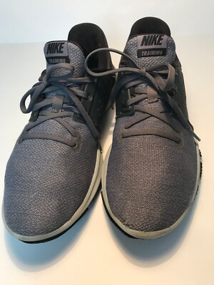 Nike Flex Control Black Gray Athletic Comfort Running Training Sneakers  Sz