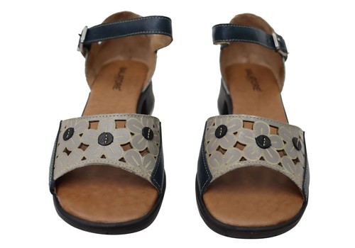 Balatore Olivia Womens Comfortable Brazilian Leather Low Heel Sandals - Picture 3 of 5