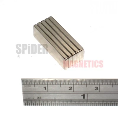 SPIDER MAGNETICS Strong Magnets 25mm x 7mm x 2mm Thin Neodymium Block Bar Craft Magnet 25x7x2 mm