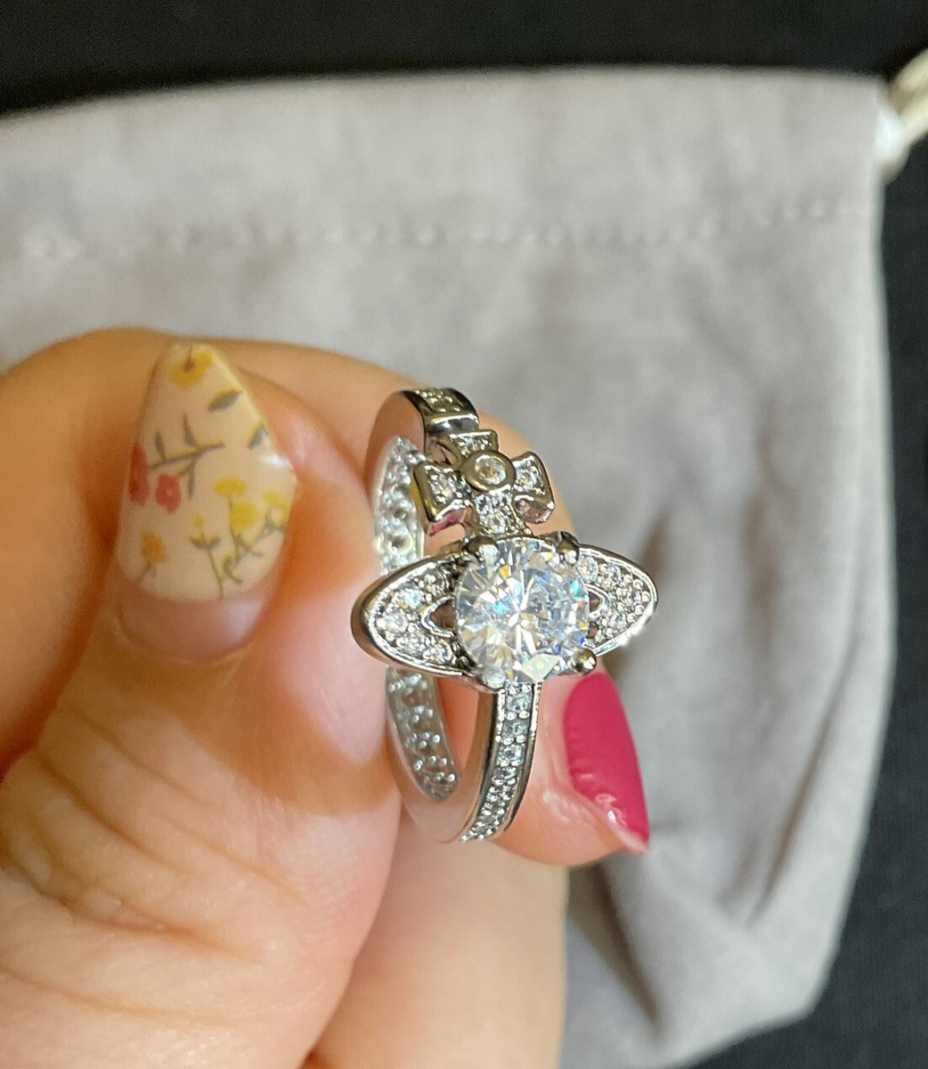 Vivienne Westwood Maitena Open Orb Ring size 7 New in box