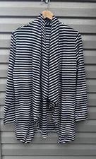 COOLIBAR Women's Black & White Stripes Marietas Sun Wrap UPF 50+ size Large