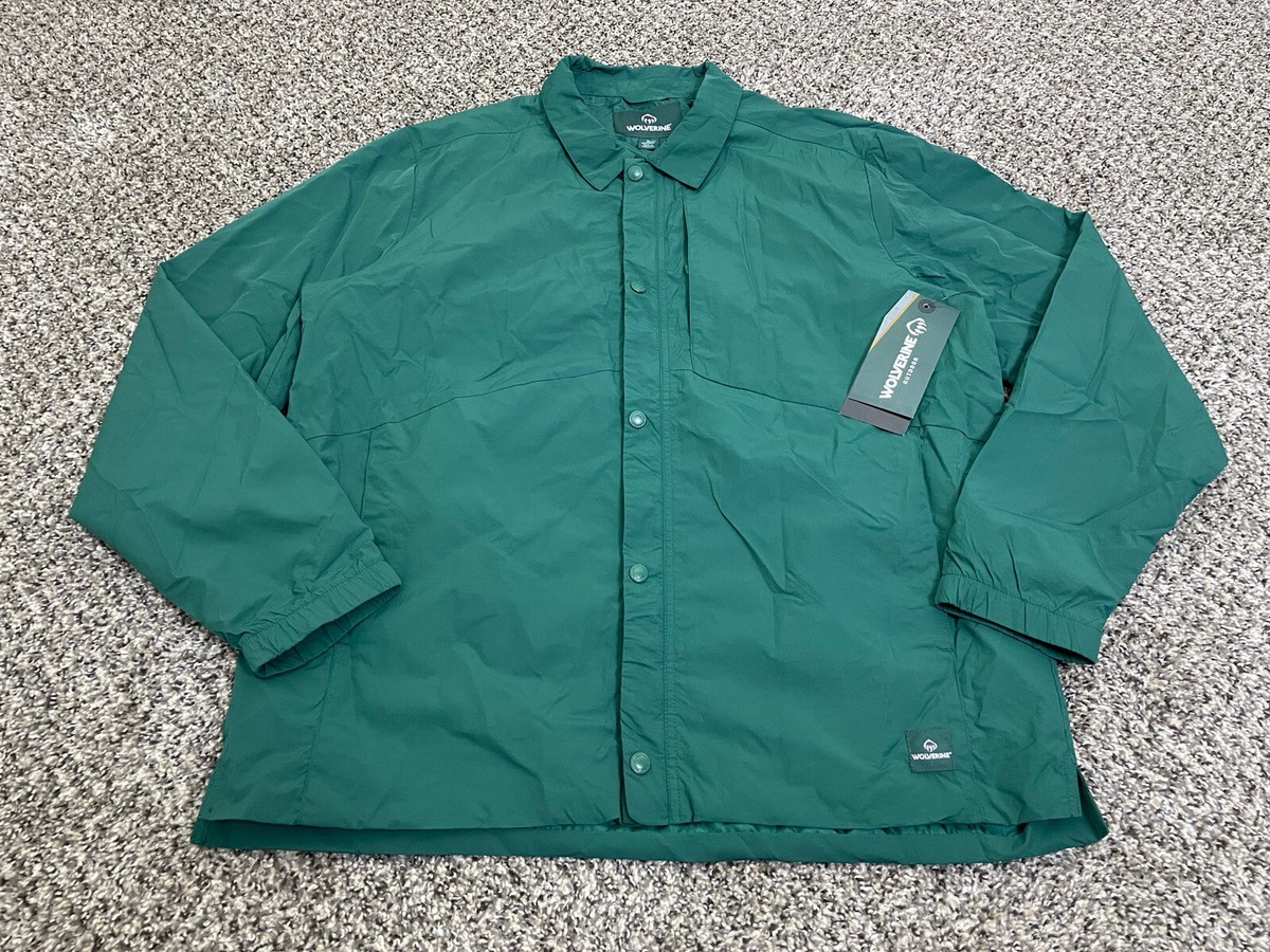 Wolverine Outdoor Full-Zip Snap Windbreaker Jacket Mens Large